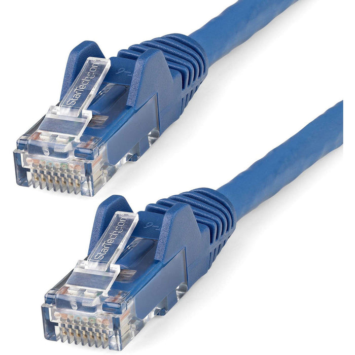 StarTech.com 4.6m(15ft) CAT6 Ethernet Cable, LSZH (Low Smoke Zero Halogen) 10 GbE Snagless 100W PoE UTP RJ45 Blue Network Patch Cord, ETL - STCN6LPATCH15BL