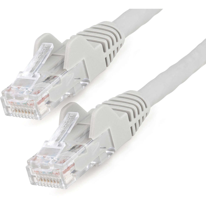 StarTech.com 4.6m(15ft) CAT6 Ethernet Cable, LSZH (Low Smoke Zero Halogen) 10 GbE Snagless 100W PoE UTP RJ45 Gray Network Patch Cord, ETL - STCN6LPATCH15GR