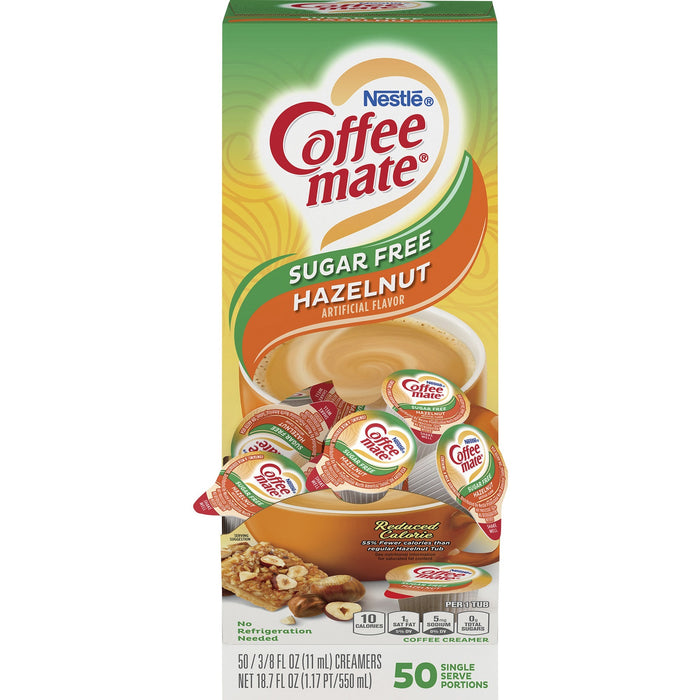Coffee mate Sugar Free Hazelnut Flavored Creamer Singles - NES98468
