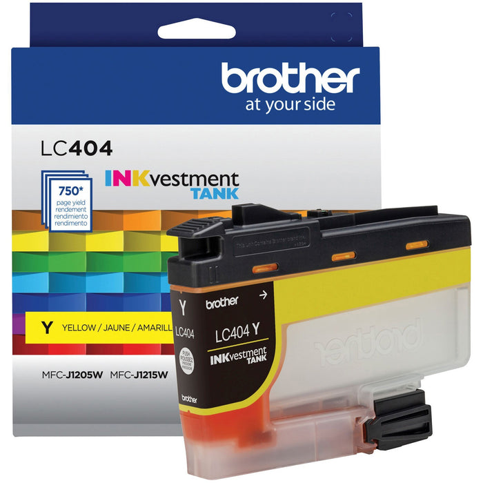 Brother INKvestment LC404Y Original Standard Yield Inkjet Ink Cartridge - Single Pack - Yellow - 1 Each - BRTLC404YS