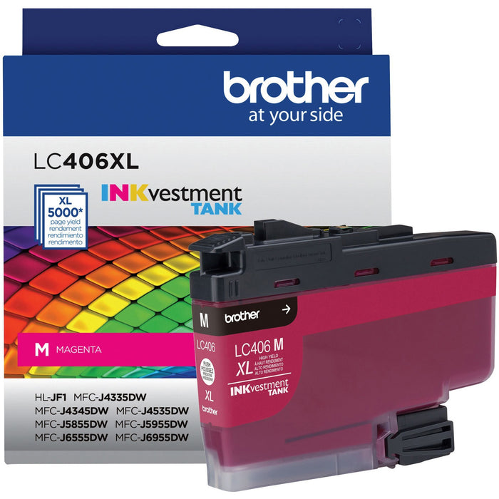 Brother INKvestment LC406XLM Original High Yield Inkjet Ink Cartridge - Single Pack - Magenta - 1 Each - BRTLC406XLMS
