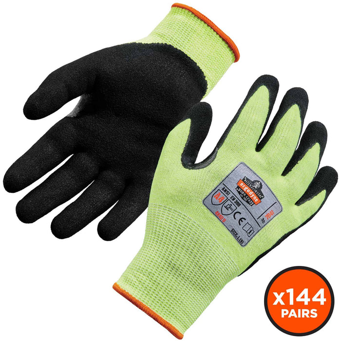 Ergodyne ProFlex 7041 Hi-Vis Nitrile-Coated Level 4 Cut Gloves - EGO17825