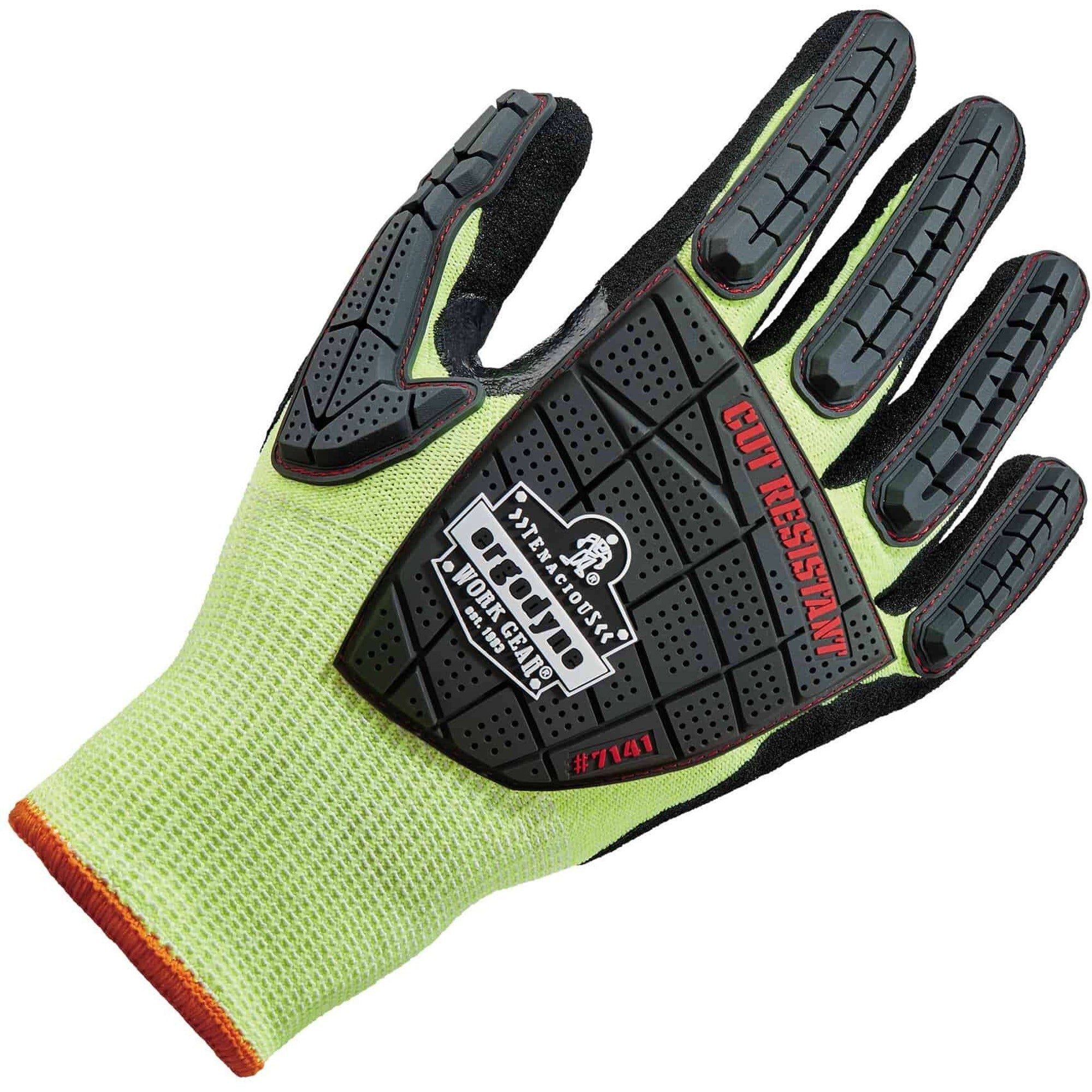 ProFlex 901 Half-Finger Leather Impact Gloves, BLACK, Size XL