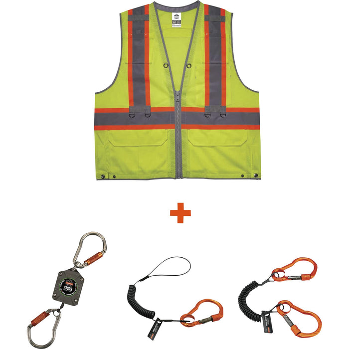 GloWear 8231TVK Hi-Vis Tool Tethering Safety Vest Kit - Class 2 - EGO24189