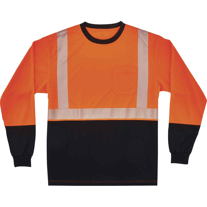 GloWear 8281BK Type R Class 2 Front Long Sleeve T-Shirt - EGO22683