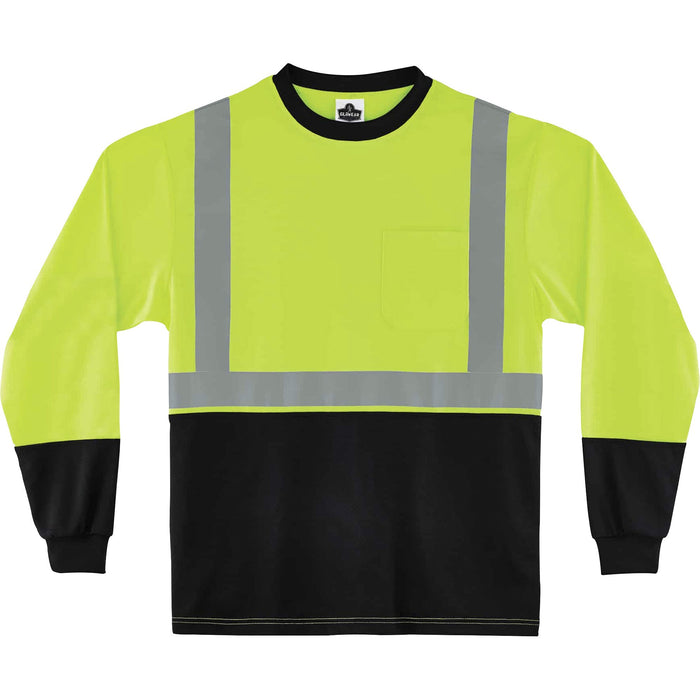 GloWear 8281BK Type R Class 2 Front Long Sleeve T-Shirt - EGO22708