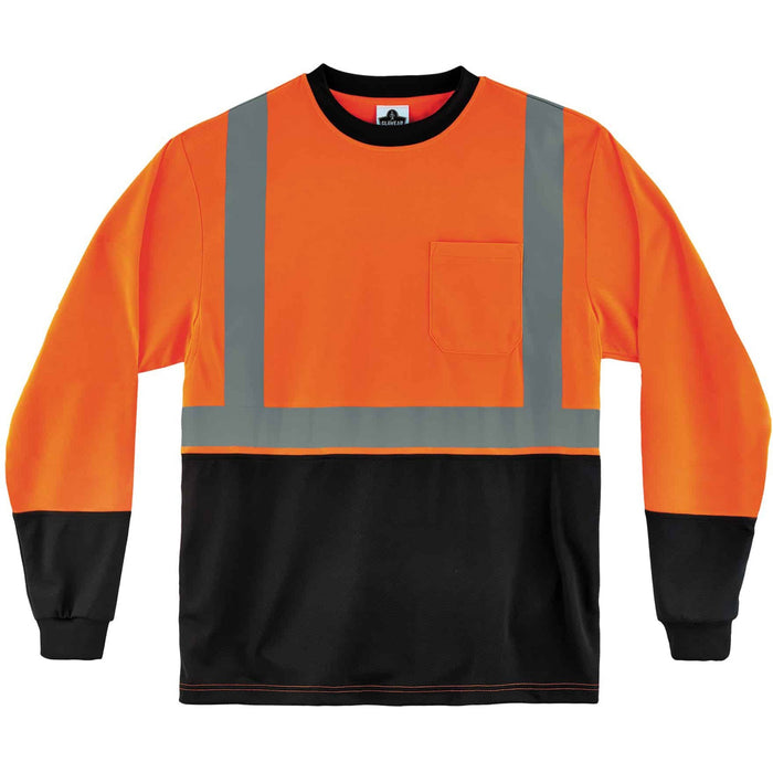 GloWear 8281BK Type R Class 2 Front Long Sleeve T-Shirt - EGO22712