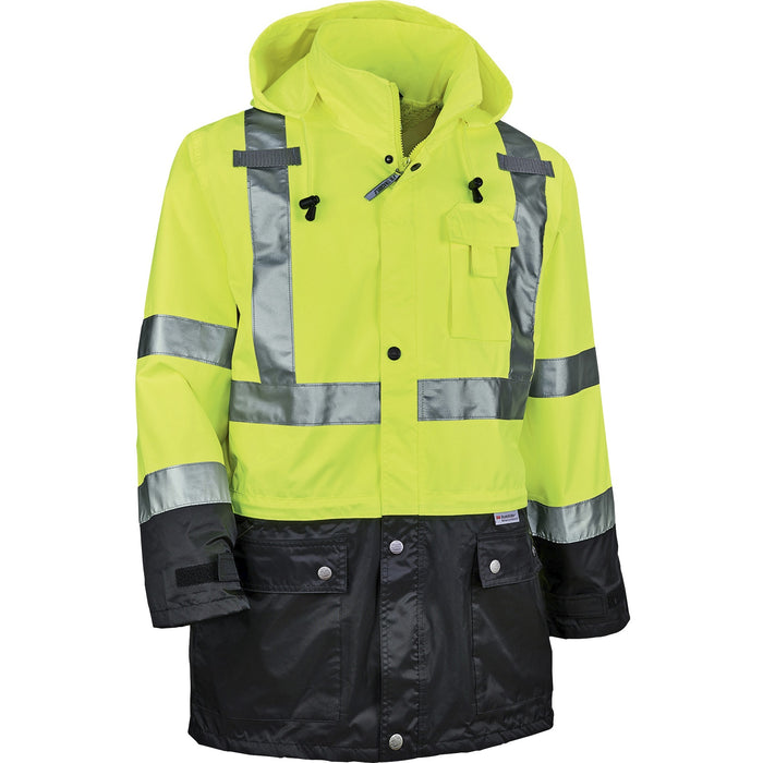 GloWear 8365BK Type R Class 3 Front Rain Jacket - EGO25322