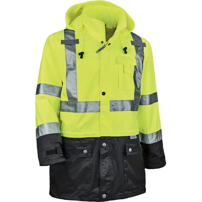 GloWear 8365BK Type R Class 3 Front Rain Jacket - EGO25326