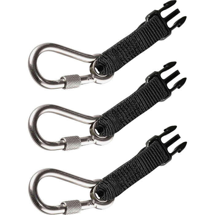 Squids 3025 Retractable Tool Lanyard Accessory Pack - SS Carabiner Attachments - EGO19325