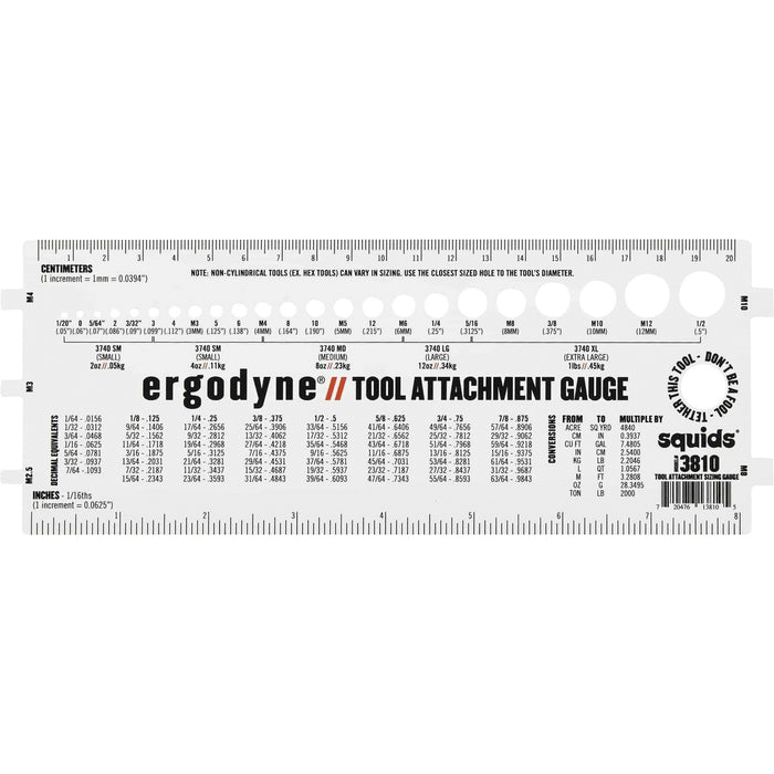 Squids 3810 Tool Attachment Sizing Gauges - EGO13810
