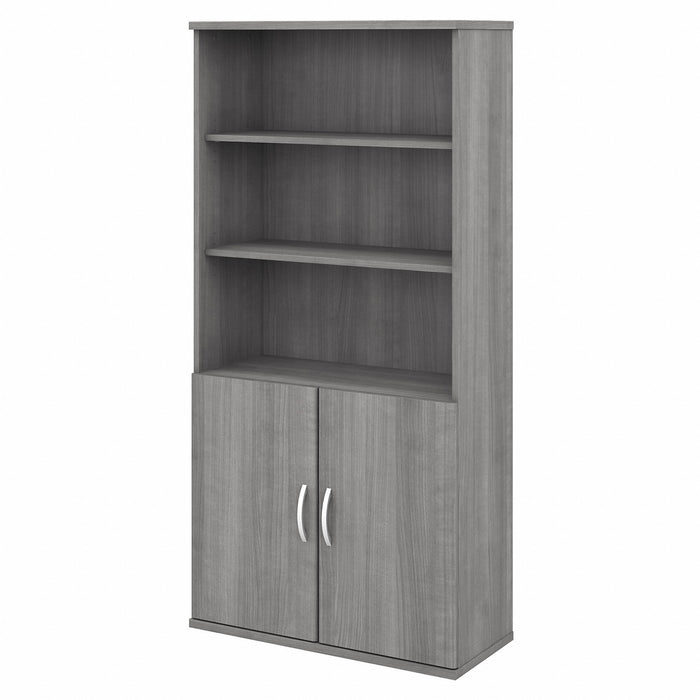 Bush Business Furniture Studio C 5 Shelf Bookcase with Doors - BSHSTC015PG
