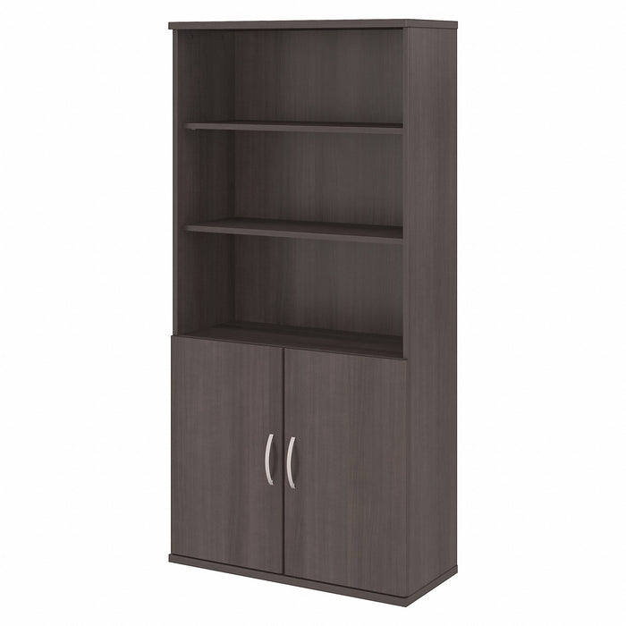 Bush Business Furniture Studio C 5 Shelf Bookcase with Doors - BSHSTC015SG
