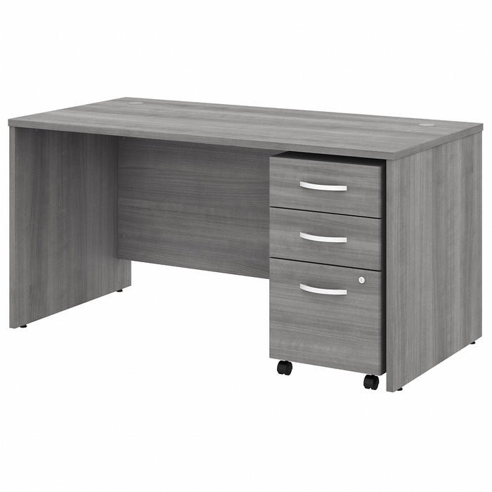 Bush Business Furniture Studio C 60W x 30D Office Desk with Mobile File Cabinet - BSHSTC014PGSU