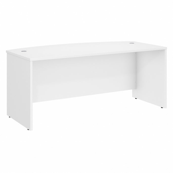 Bush Business Furniture Studio C 72w X 36d Bow Front Desk - BSHSCD172WH