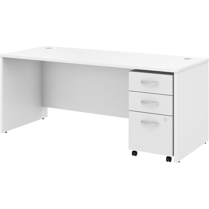 Bush Business Furniture Studio C 72W x 30D Office Desk with Mobile File Cabinet - BSHSTC013WHSU