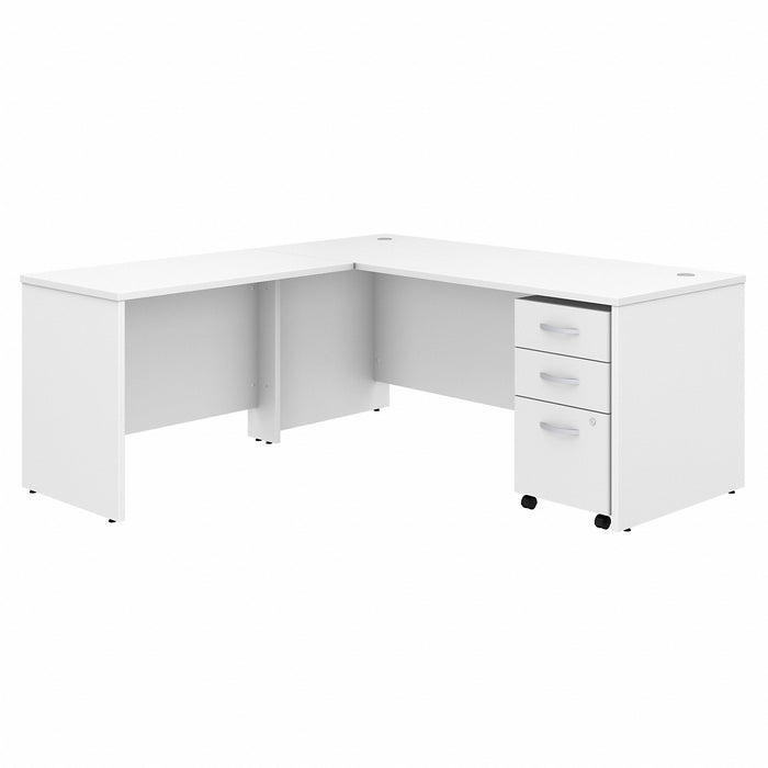 Bush Business Furniture Studio C 72W X 30D L Shaped Desk With Mobile File Cabinet And 42W Return - BSHSTC007WHSU
