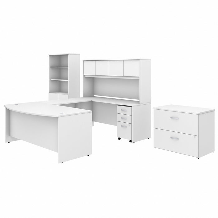 Bush Business Furniture Studio C Desk/Hutch/Bookcase/File Cabinet - BSHSTC001WHSU