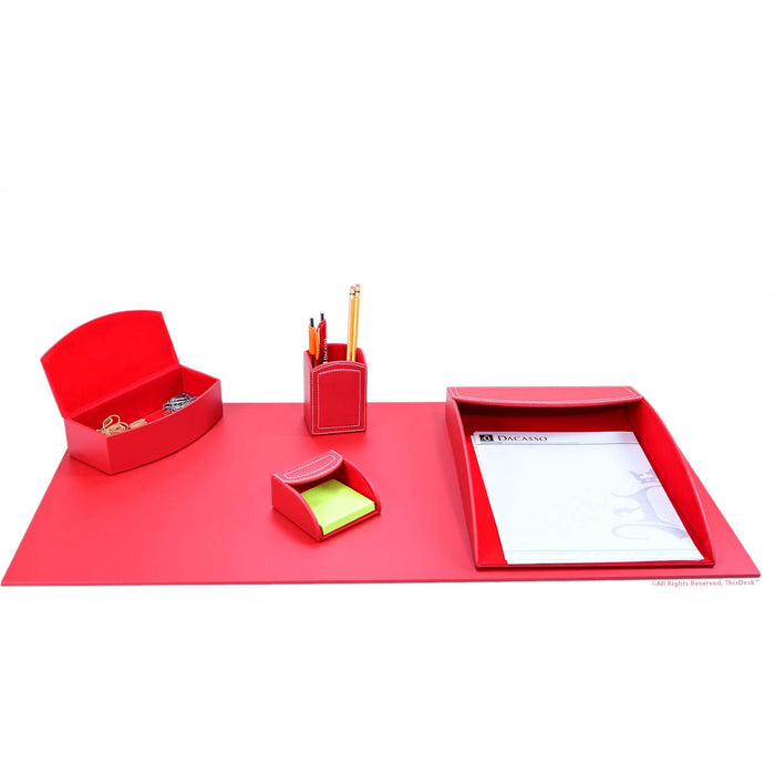 Dacasso 5-piece Home/Office Leather Desk Accessory Set - DACK6602