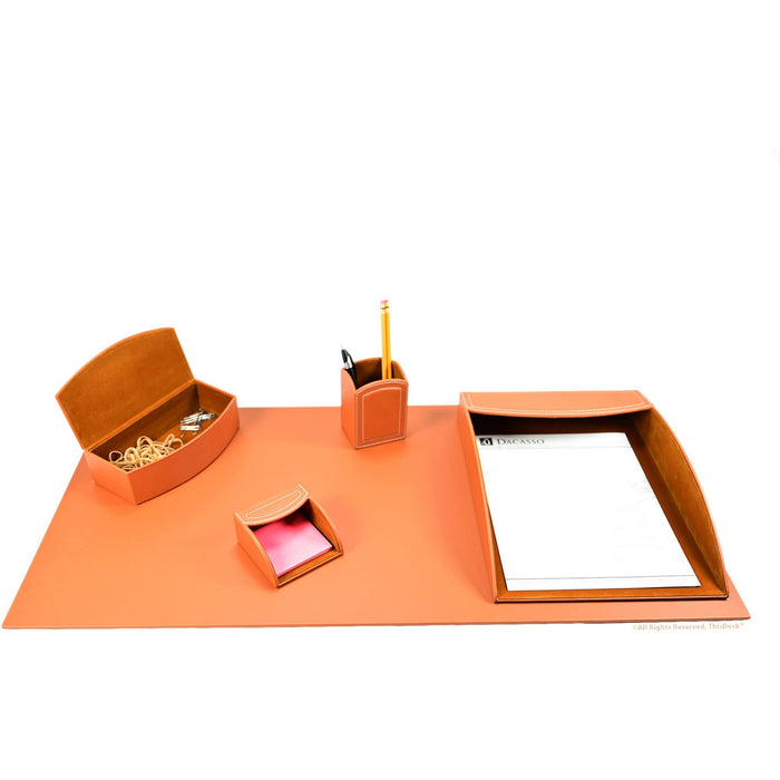 Dacasso 5-piece Home/Office Leather Desk Accessory Set - DACK6502