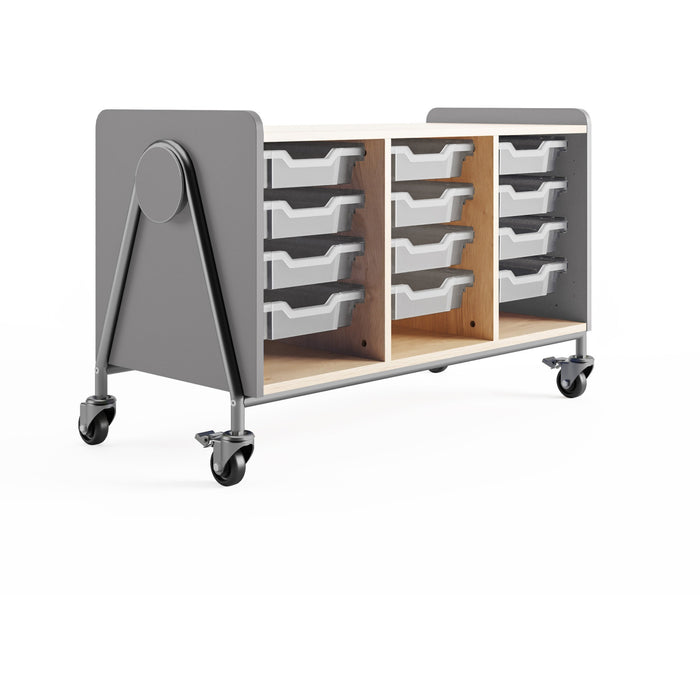 Safco Whiffle Typical Triple Rolling Storage Cart - SAF3929GRY