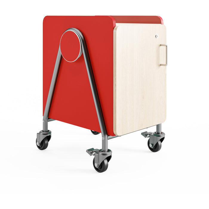 Safco Whiffle Typical Single Rolling Storage Cart - SAF3926RED