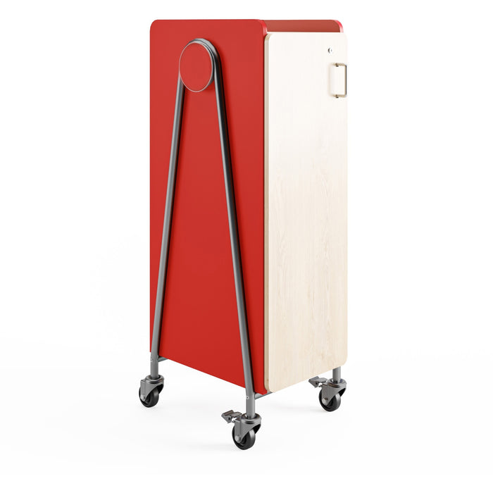 Safco Whiffle Typical Single Rolling Storage Cart - SAF3927RED