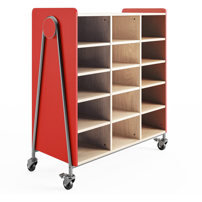 Safco Whiffle Typical Triple Rolling Storage Cart - SAF3931RED