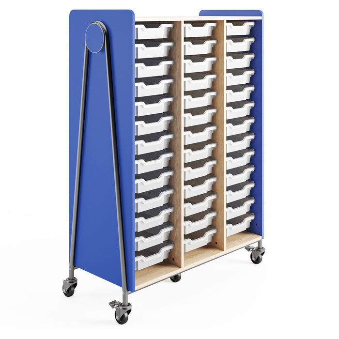 Safco Whiffle Typical Triple Rolling Storage Cart - SAF3932SBU