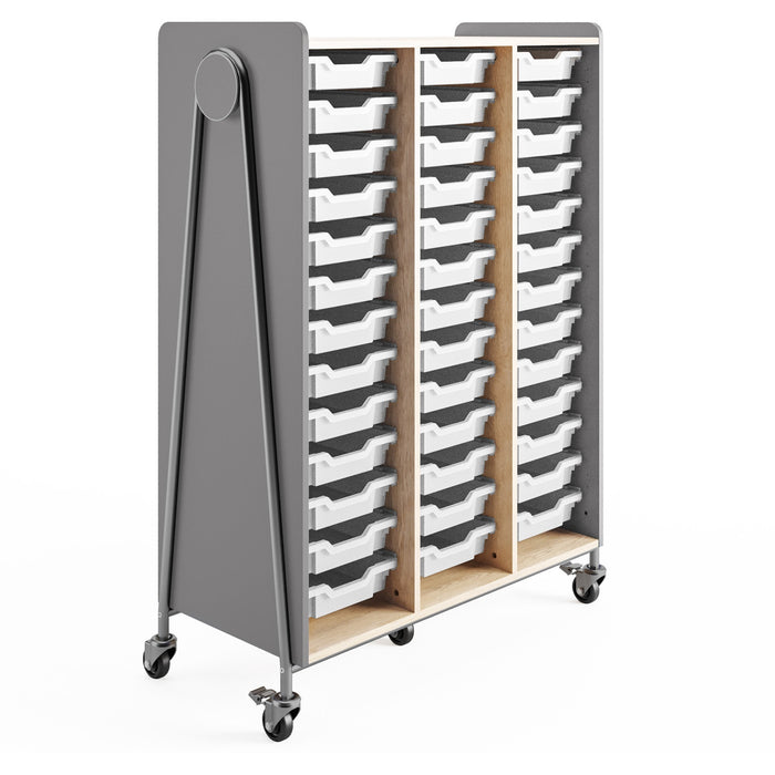Safco Whiffle Typical Triple Rolling Storage Cart - SAF3932GRY