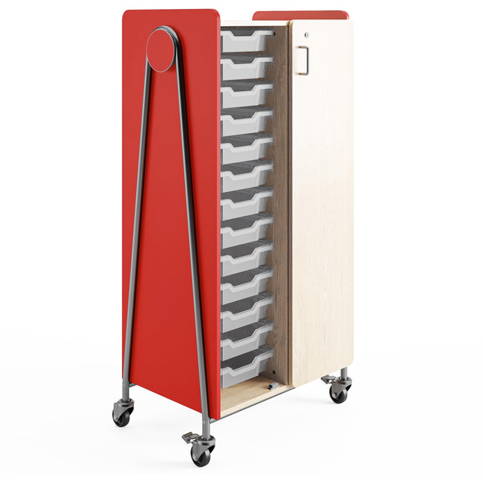Safco Whiffle Typical Double Rolling Storage Cart - SAF3928RED