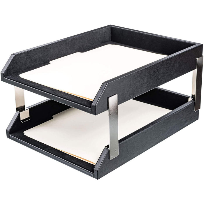 Dacasso Classic Leather Double Letter Trays - DACA1022