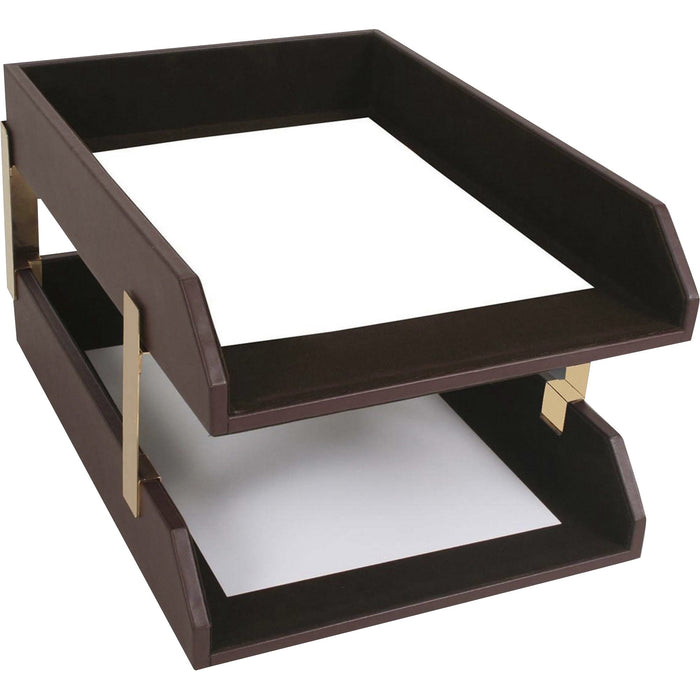 Dacasso Leather Double Legal-Size Trays - DACA3421
