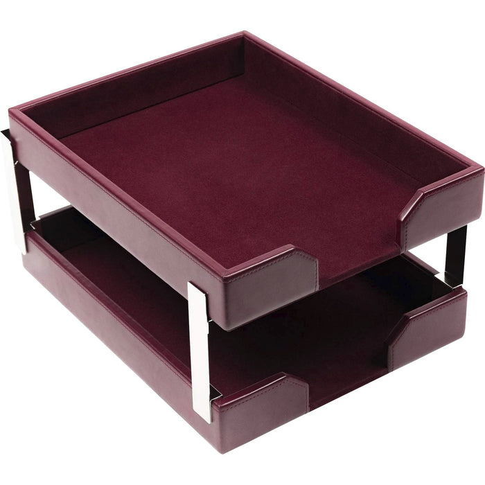 Dacasso Bonded Leather Double Letter Trays - DACA5222