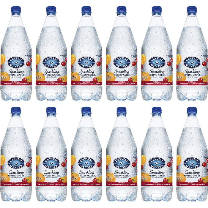 Crystal Geyser Natural Cranberry Clementine Sparkling Spring Water - CWG40104