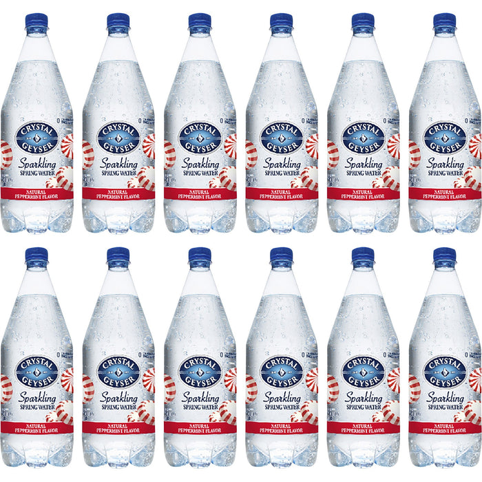Crystal Geyser Natural Peppermint Sparkling Spring Water - CWG40150