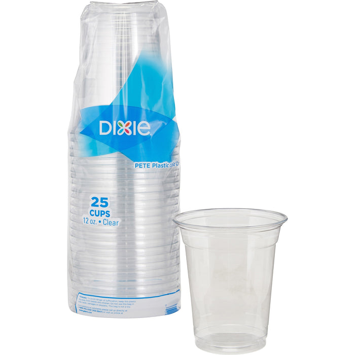 Dixie Clear Plastic Cold Cups - DXECPET12DX
