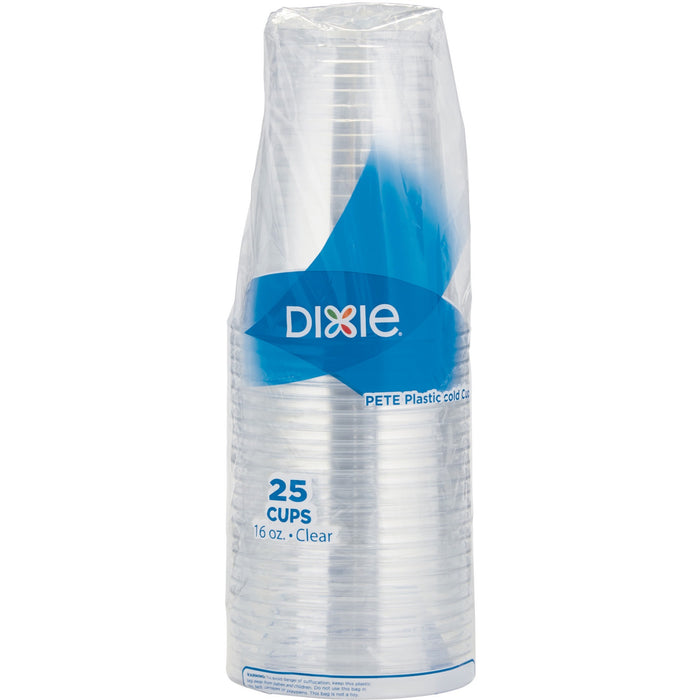 Dixie Clear Plastic Cold Cups - DXECPET16DX