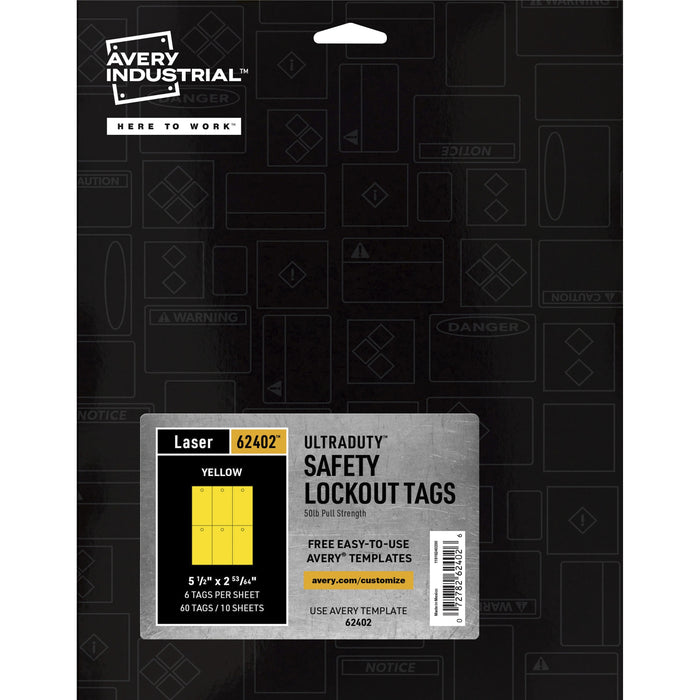 Avery&reg; UltraDuty Lock Out Tag Out Hang Tags - AVE62402