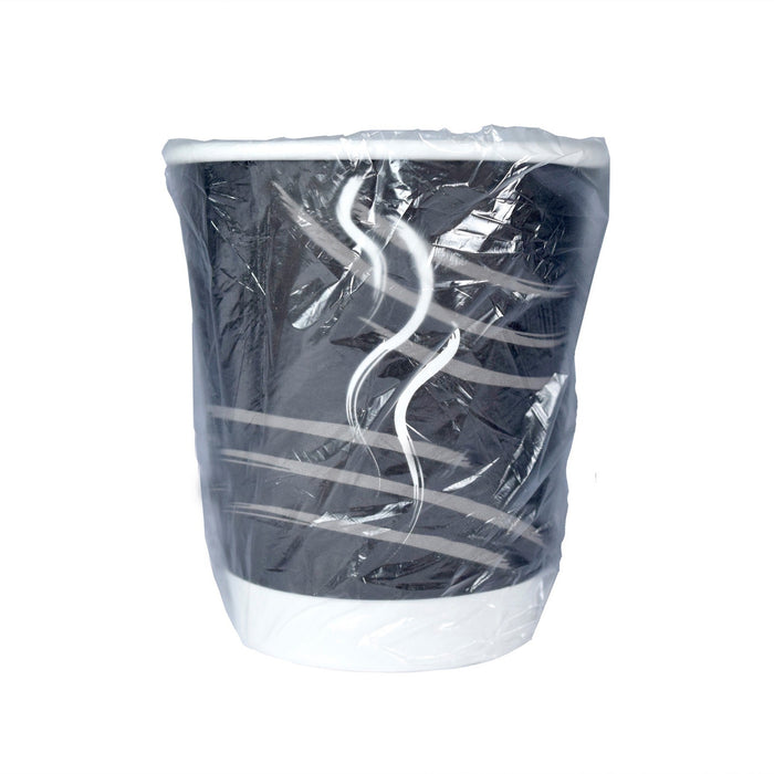 RDI Double Wall Wrapped Hot Paper Cups - CFPCPDBW10BLK