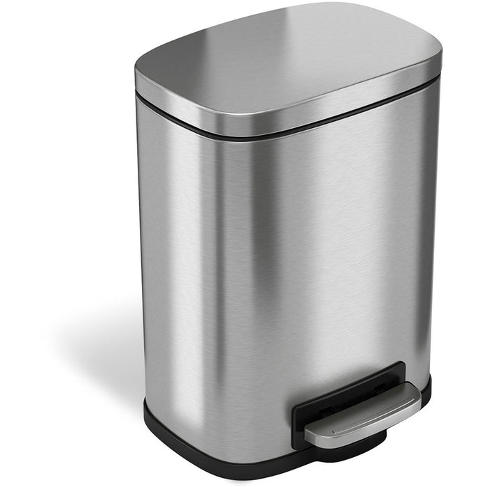 HLS Commercial Stainless Steel Soft Step Trash Can - HLCHLSS01R