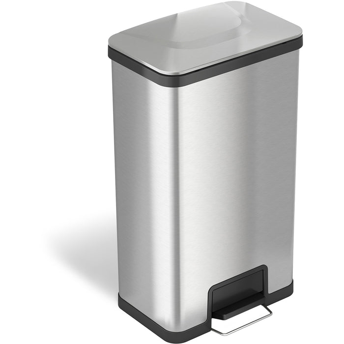 HLS Commercial AirStep Stainless Steel Step Trash Can - HLCHLS18SS