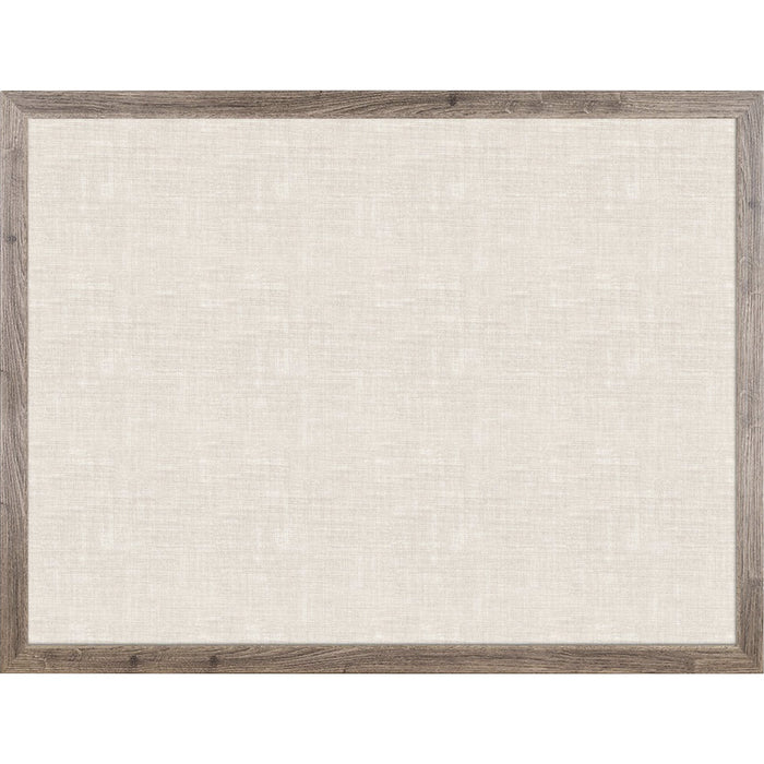U Brands Linen Bulletin Board, 47" X 35" , Rustic Wood Frame - UBR4894U0001
