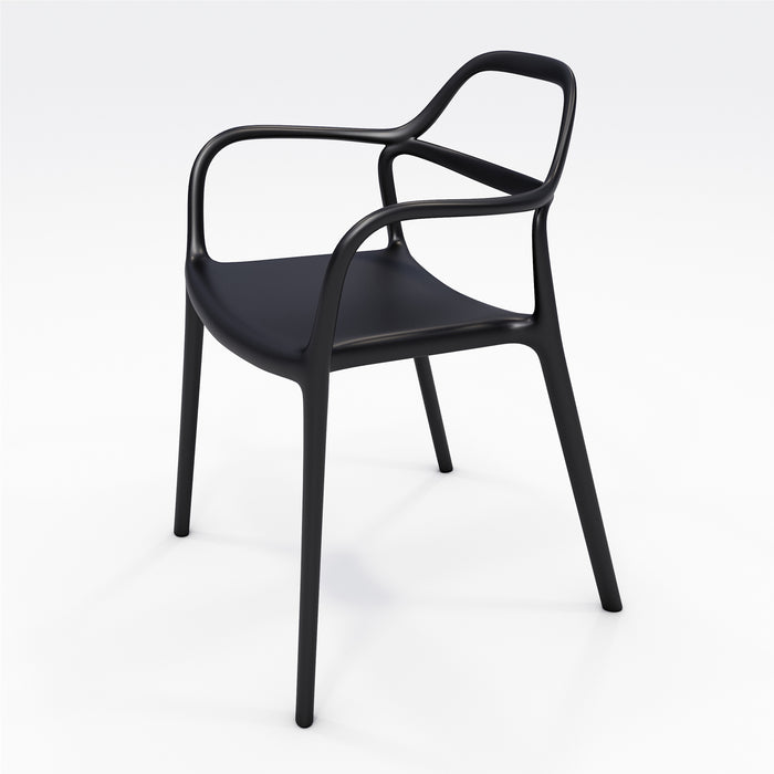 KFI Indoor/Outdoor Poly Guest Chair - KFI6300BLACK