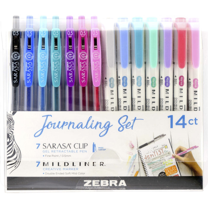 Zebra Journaling Set Mildliner & Sarasa Clip Gel Pen and Highlighter Set - ZEB10014