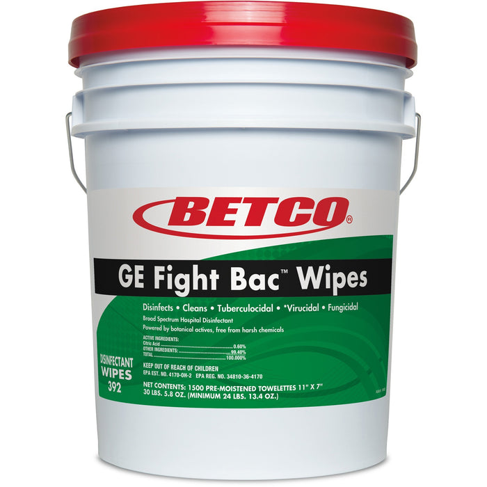 Betco GE Fight Bac Disinfectant Wipes - BET3920500