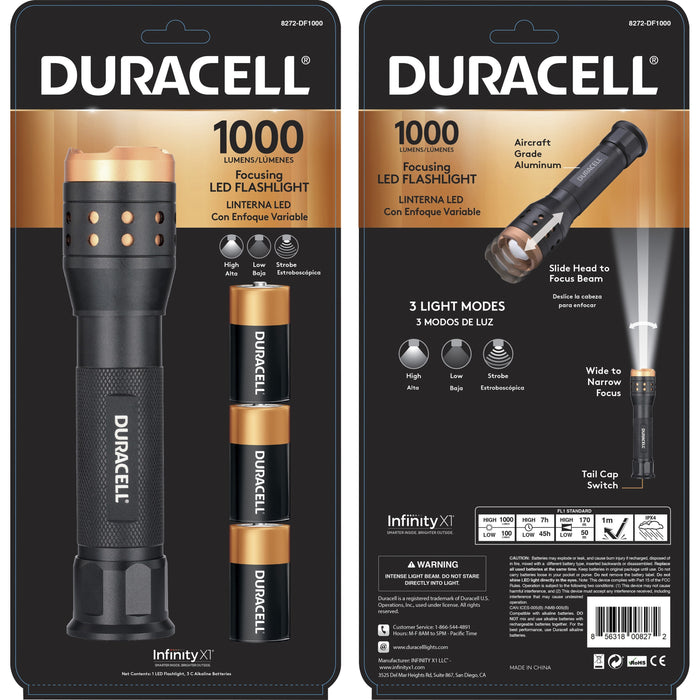 Duracell Aluminum Focusing LED Flashlight - DUR8272DF1000