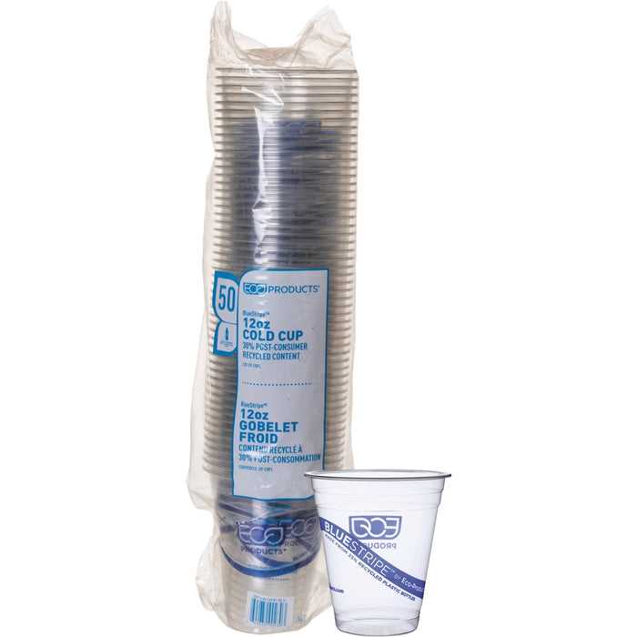 Eco-Products BlueStripe Cold Cups - ECOEPCR12P