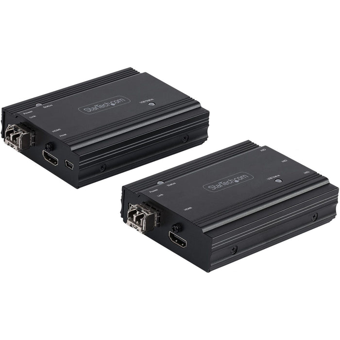 StarTech.com 4K HDMI KVM Extender over Fiber, HDMI Video & USB over Fiber, up to 984ft/300m (MultiMode), 10G MMF SFP+ Modules - STCSV565FXHD4KU