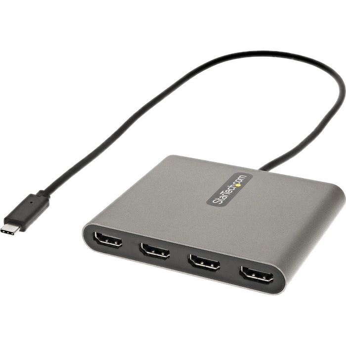 StarTech.com USB C to 4 HDMI Adapter, External Graphics Card, 1080p, USB Type-C to Quad HDMI Monitor Display Adapter/Converter, Windows - STCUSBC2HD4